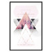 Poster Gateway to Paradise - geometric abstraction in triangles with a touch of pink 114434 additionalThumb 17