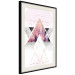 Poster Gateway to Paradise - geometric abstraction in triangles with a touch of pink 114434 additionalThumb 3