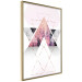 Poster Gateway to Paradise - geometric abstraction in triangles with a touch of pink 114434 additionalThumb 12