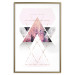 Poster Gateway to Paradise - geometric abstraction in triangles with a touch of pink 114434 additionalThumb 14