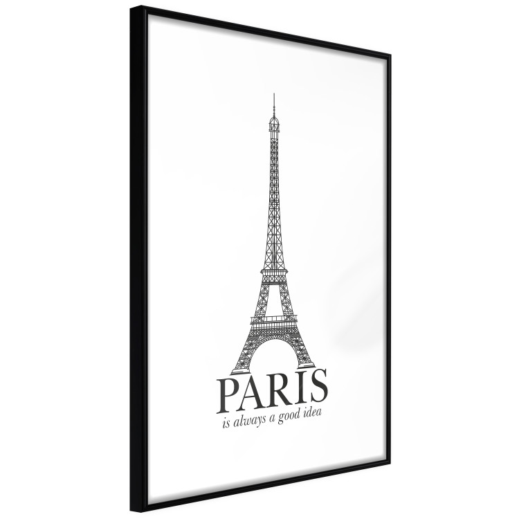 Wall Poster Paris is Always a Good Idea - black and white composition with the Eiffel Tower 114634 additionalImage 11
