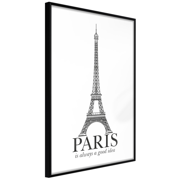 Wall Poster Paris is Always a Good Idea - black and white composition with the Eiffel Tower 114634 additionalImage 10