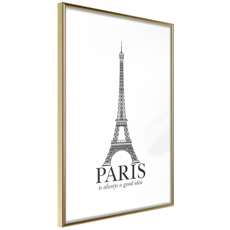 Wall Poster Paris is Always a Good Idea - black and white composition with the Eiffel Tower 114634 additionalImage 6