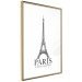 Wall Poster Paris is Always a Good Idea - black and white composition with the Eiffel Tower 114634 additionalThumb 6