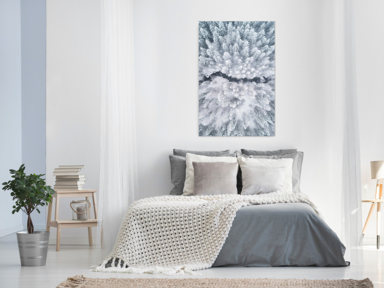 Poster Tree crowns - winter landscape of snow-covered trees seen from above 115134 additionalImage 23