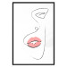 Wall Poster Full Lips - black and white composition with a woman's face and pink lipstick 115234 additionalThumb 18
