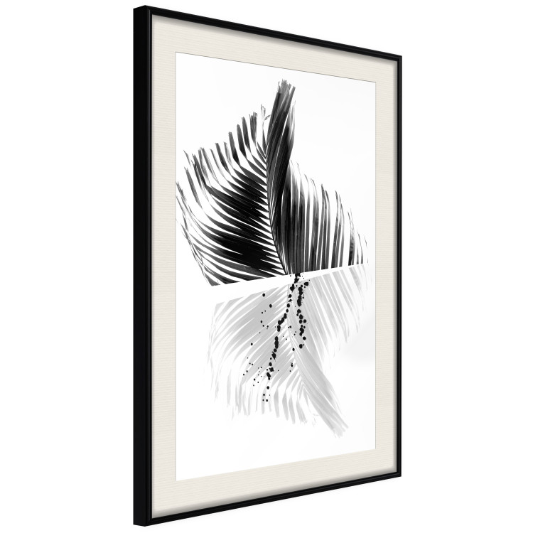 Wall Poster Black and White Palm Tree - composition with a plant motif on a white background 116934 additionalImage 3