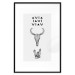 Wall Poster Animal Skull - black and white composition with texts and crystals 117334 additionalThumb 17