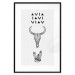 Wall Poster Animal Skull - black and white composition with texts and crystals 117334 additionalThumb 24