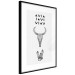 Wall Poster Animal Skull - black and white composition with texts and crystals 117334 additionalThumb 12