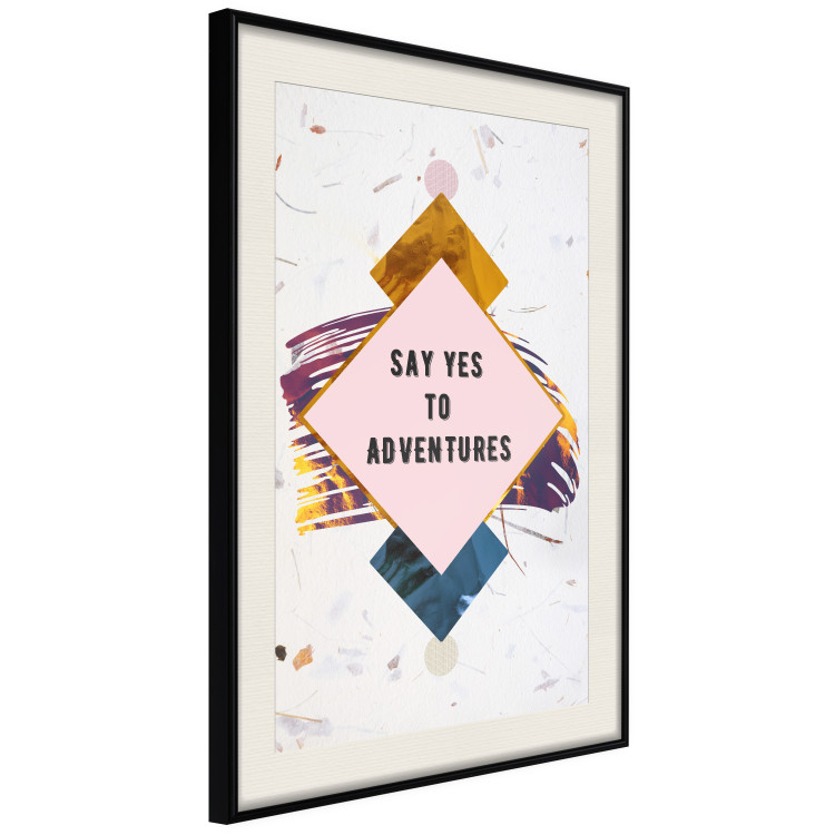 Poster Say yes to adventures - colorful composition with texts and figures 117434 additionalImage 3