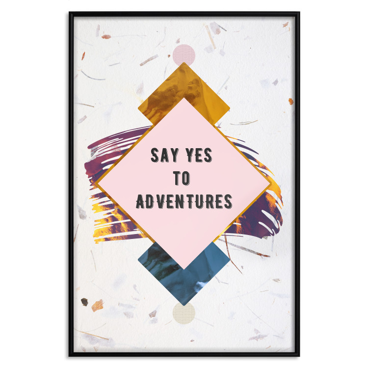 Poster Say yes to adventures - colorful composition with texts and figures 117434 additionalImage 24