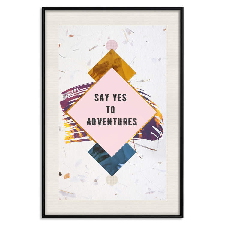 Poster Say yes to adventures - colorful composition with texts and figures 117434 additionalImage 18