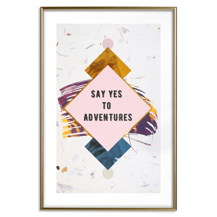 Poster Say yes to adventures - colorful composition with texts and figures 117434 additionalImage 16