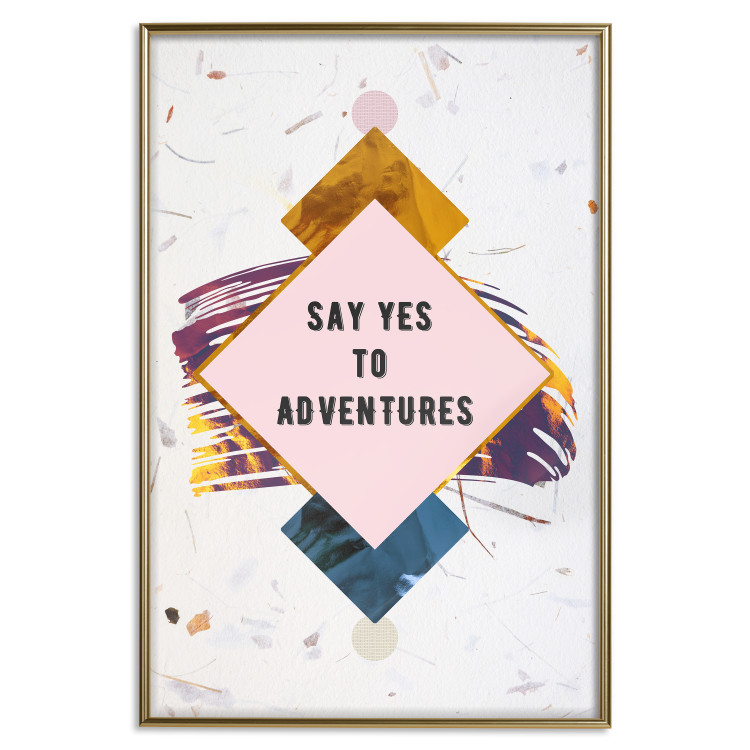 Poster Say yes to adventures - colorful composition with texts and figures 117434 additionalImage 20