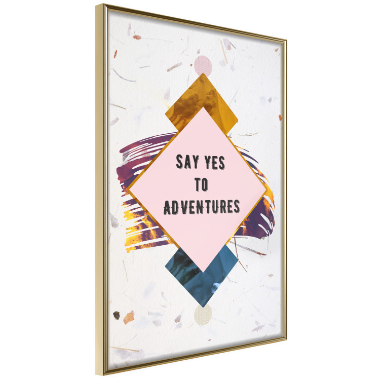 Poster Say yes to adventures - colorful composition with texts and figures 117434 additionalImage 14