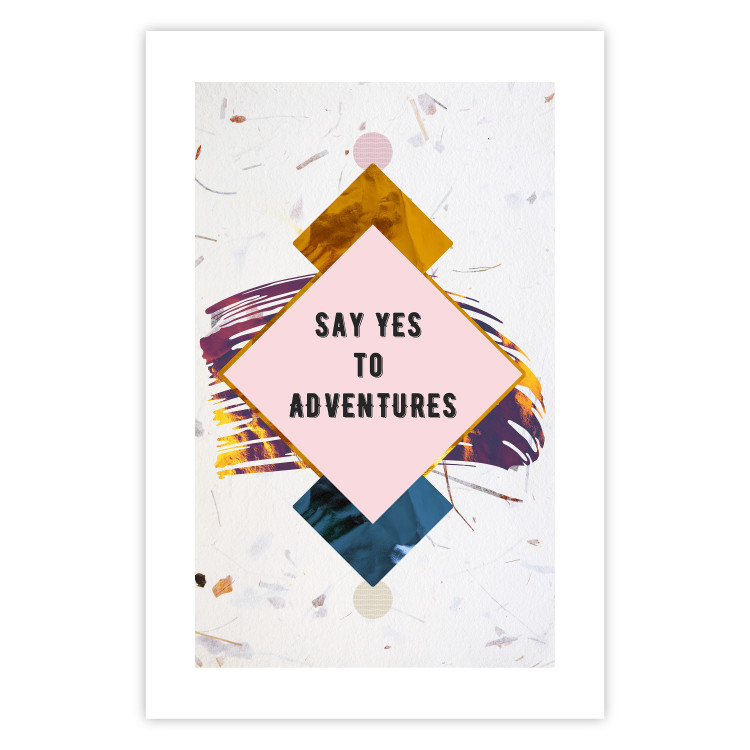 Poster Say yes to adventures - colorful composition with texts and figures 117434 additionalImage 25