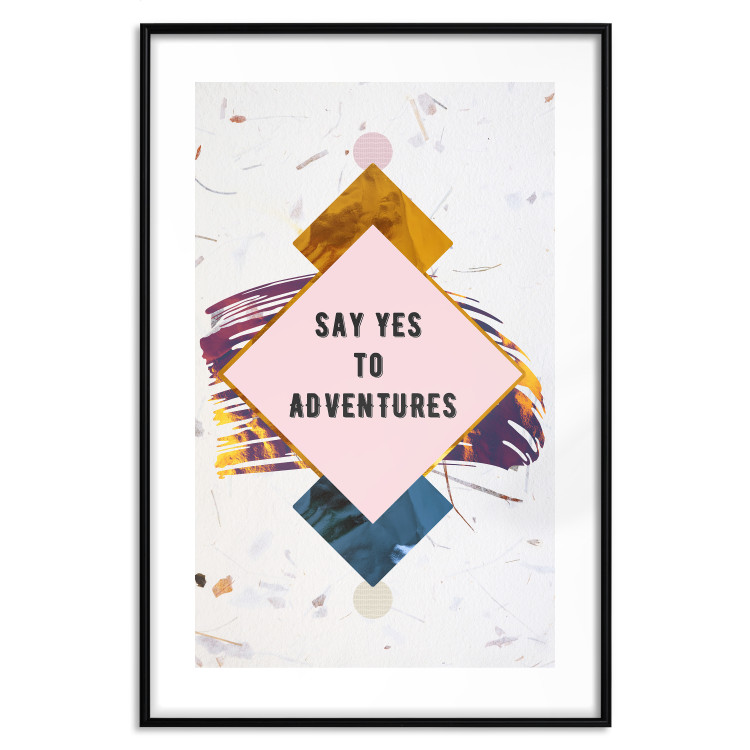 Poster Say yes to adventures - colorful composition with texts and figures 117434 additionalImage 17