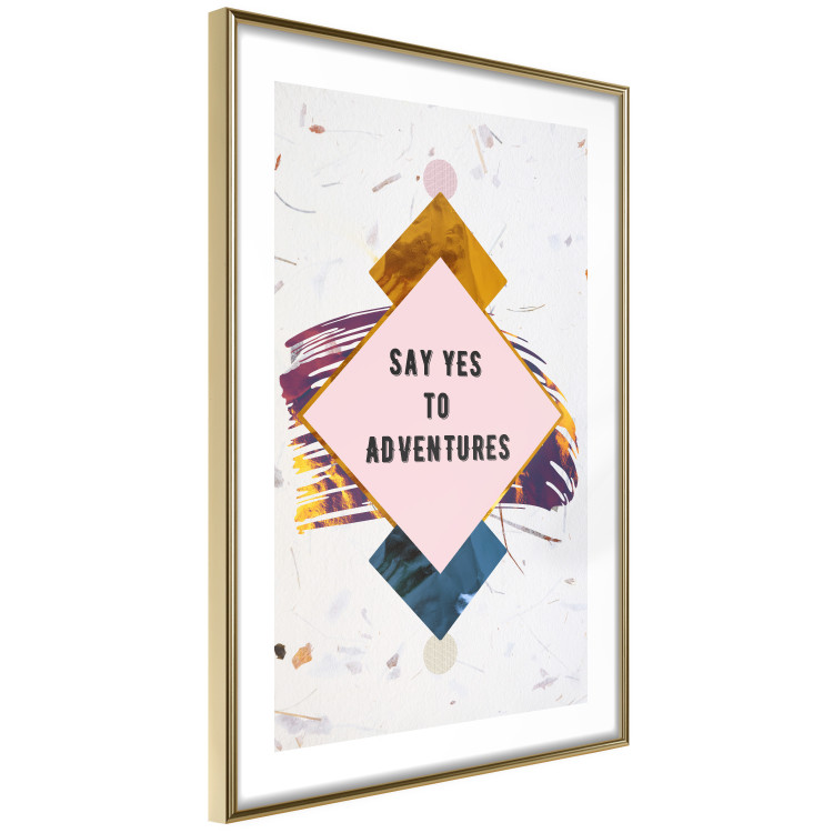 Poster Say yes to adventures - colorful composition with texts and figures 117434 additionalImage 8