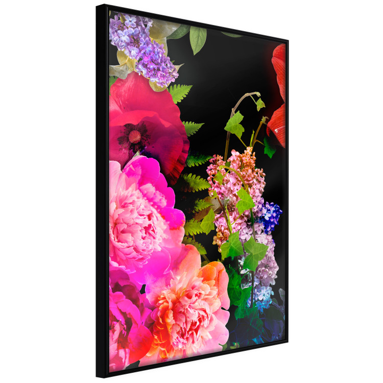 Wall Poster Land of Flowers - colorful composition with a floral motif on a black background 118334 additionalImage 10