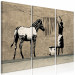 Canvas Print Banksy: Washing Zebra on Concrete (3 Parts) 118534 additionalThumb 2