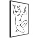 Wall Poster Uncertain Encouragement - black and white line art with the silhouette of a naked woman 119034 additionalThumb 10