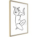 Wall Poster Uncertain Encouragement - black and white line art with the silhouette of a naked woman 119034 additionalThumb 6