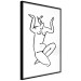 Wall Poster Uncertain Encouragement - black and white line art with the silhouette of a naked woman 119034 additionalThumb 11