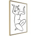 Wall Poster Uncertain Encouragement - black and white line art with the silhouette of a naked woman 119034 additionalThumb 12