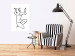 Wall Poster Uncertain Encouragement - black and white line art with the silhouette of a naked woman 119034 additionalThumb 2