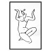 Wall Poster Uncertain Encouragement - black and white line art with the silhouette of a naked woman 119034 additionalThumb 15