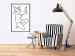 Wall Poster Uncertain Encouragement - black and white line art with the silhouette of a naked woman 119034 additionalThumb 3