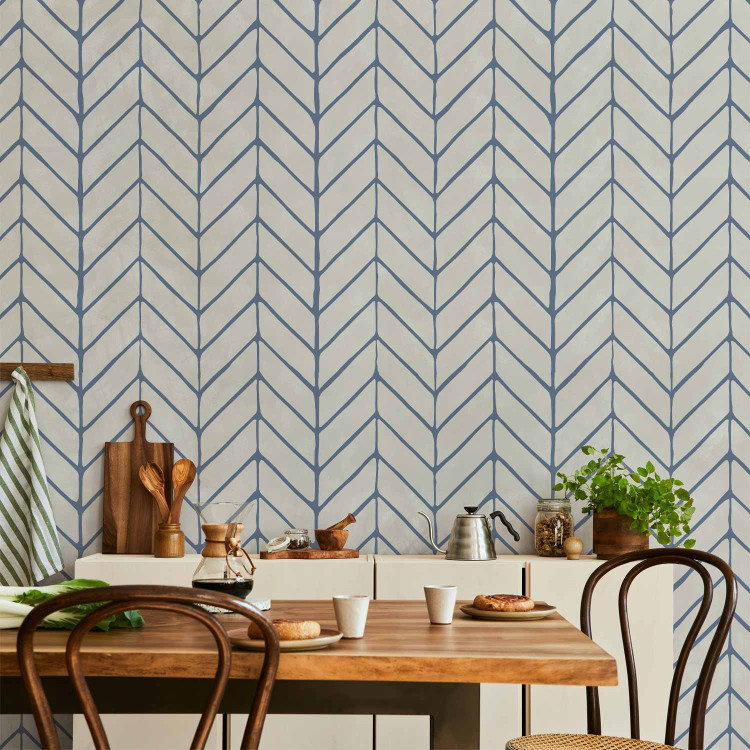Modern Wallpaper Big Harmony of Patterns (Blue) 122634 additionalImage 8