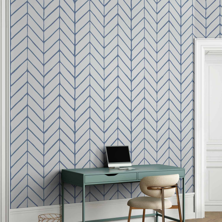 Modern Wallpaper Big Harmony of Patterns (Blue) 122634 additionalImage 5