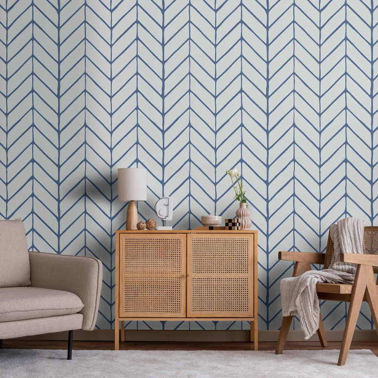 Modern Wallpaper Big Harmony of Patterns (Blue) 122634