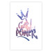 Poster Girl Power - colorful English text with a crown on a white background 122934