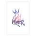Poster Girl Power - colorful English text with a crown on a white background 122934 additionalThumb 25