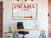 Wall Poster Concrete Prada - red English text on a concrete tile texture 123134 additionalThumb 5