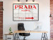 Wall Poster Concrete Prada - red English text on a concrete tile texture 123134 additionalThumb 3