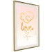 Wall Poster Love Is in the Air - romantic English text on a pastel background 125234 additionalThumb 2
