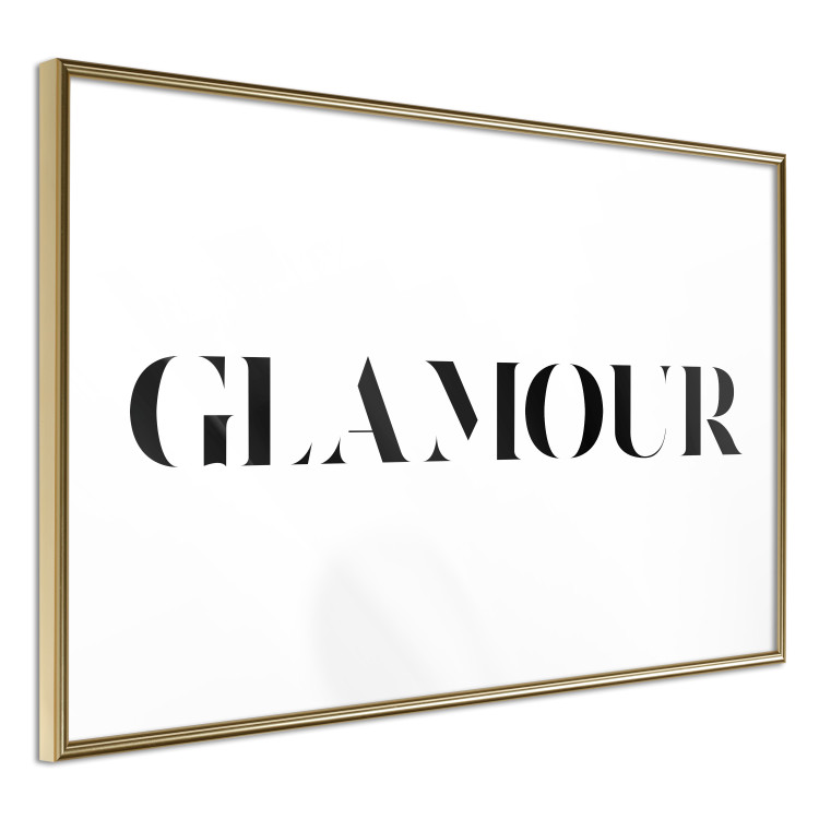 Poster Glamour - black inscription in a distinctive font on a white background 126534 additionalImage 12