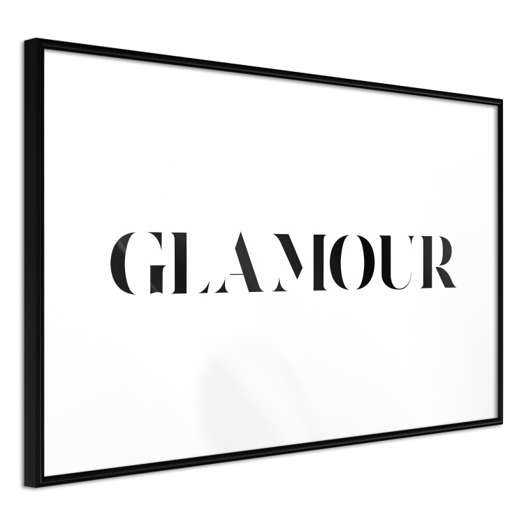 Poster Glamour - black inscription in a distinctive font on a white background 126534 additionalImage 13