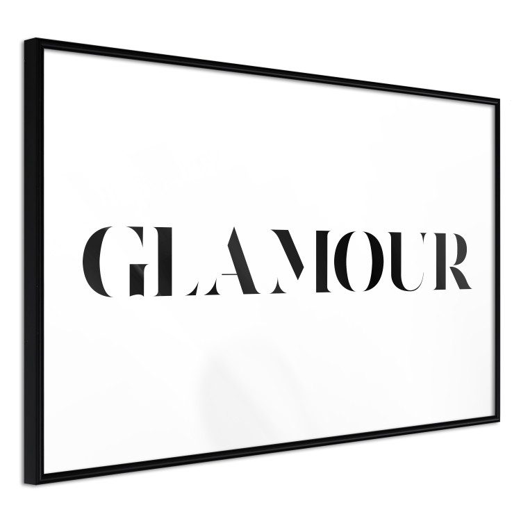 Poster Glamour - black inscription in a distinctive font on a white background 126534 additionalImage 10