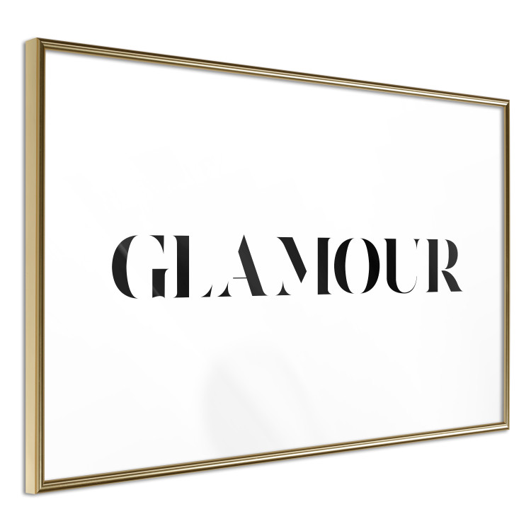 Poster Glamour - black inscription in a distinctive font on a white background 126534 additionalImage 6