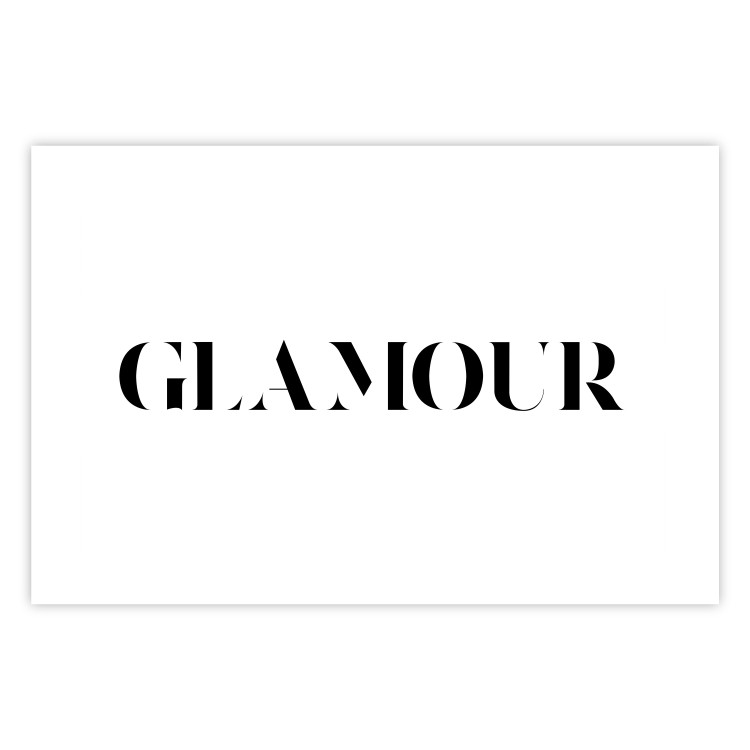 Poster Glamour - black inscription in a distinctive font on a white background 126534 additionalImage 19
