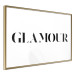 Poster Glamour - black inscription in a distinctive font on a white background 126534 additionalThumb 12