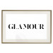 Poster Glamour - black inscription in a distinctive font on a white background 126534 additionalThumb 19
