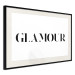 Poster Glamour - black inscription in a distinctive font on a white background 126534 additionalThumb 3