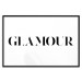 Poster Glamour - black inscription in a distinctive font on a white background 126534 additionalThumb 24