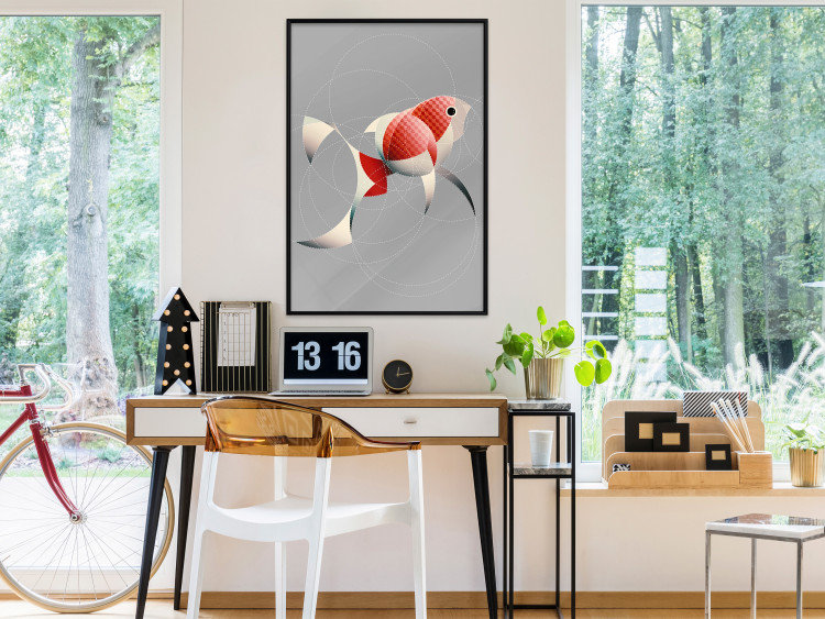 Wall Poster Fish - abstract colorful fish made of circular geometric figures 126934 additionalImage 4